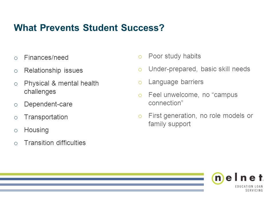 What Prevents Student Success.