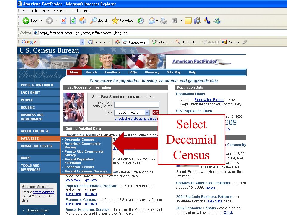 Select Decennial Census