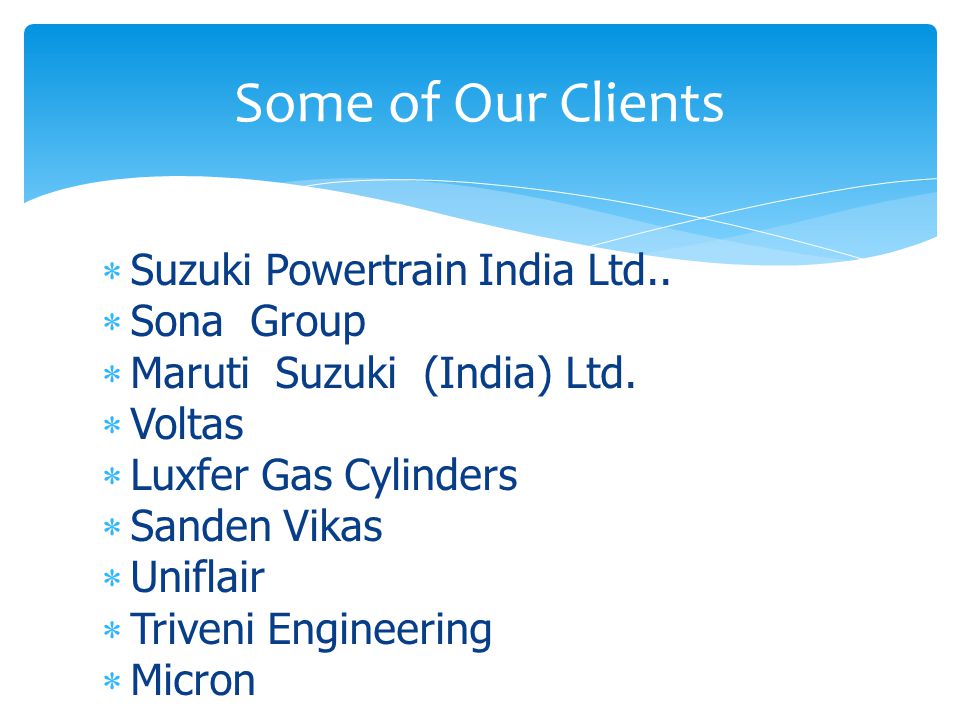  Suzuki Powertrain India Ltd..  Sona Group  Maruti Suzuki (India) Ltd.