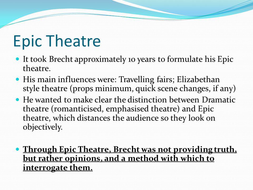 bertolt brecht style of theatre