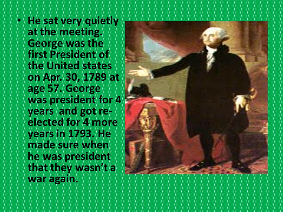 He arrived at Mount Vernon on Christmas Eve. George was in the army for 8 years in a row.