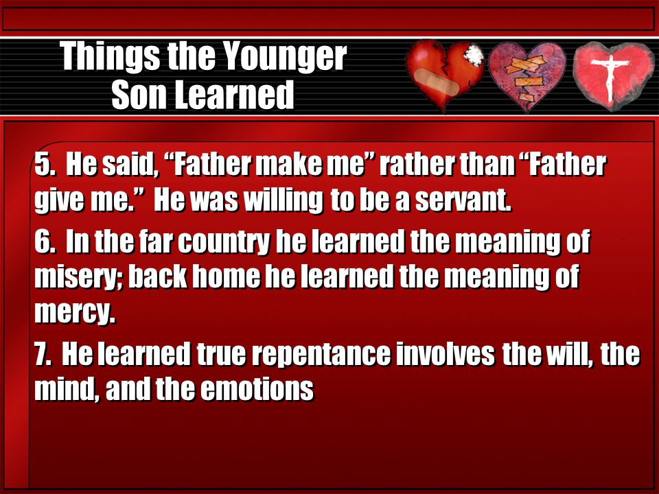Things the Younger Son Learned 5.