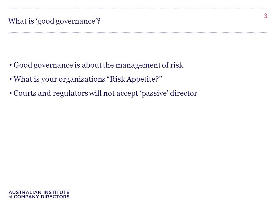 What is ‘good governance’.