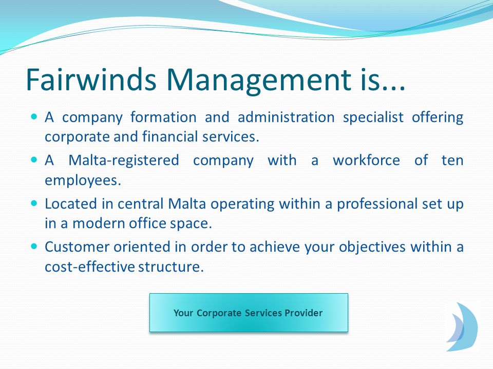 Fairwinds Management is...