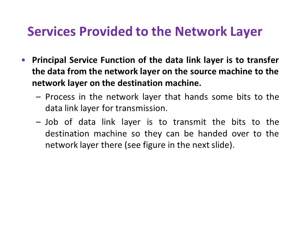 Data link layer position of the data link layer ppt download