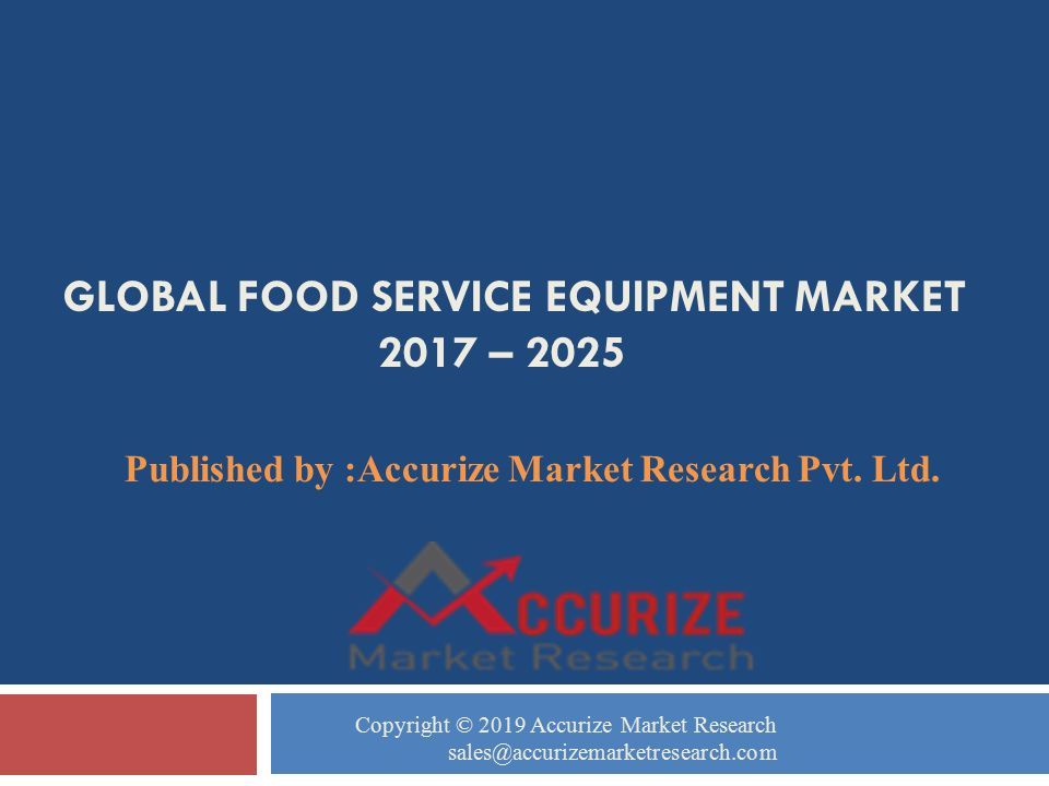 GLOBAL FOOD SERVICE EQUIPMENT MARKET 2017 – 2025 Published by :Accurize Market Research Pvt.