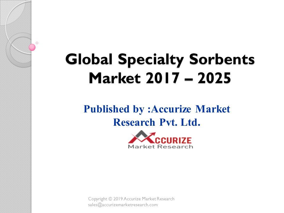 Global Specialty Sorbents Market 2017 – 2025 Published by :Accurize Market Research Pvt.