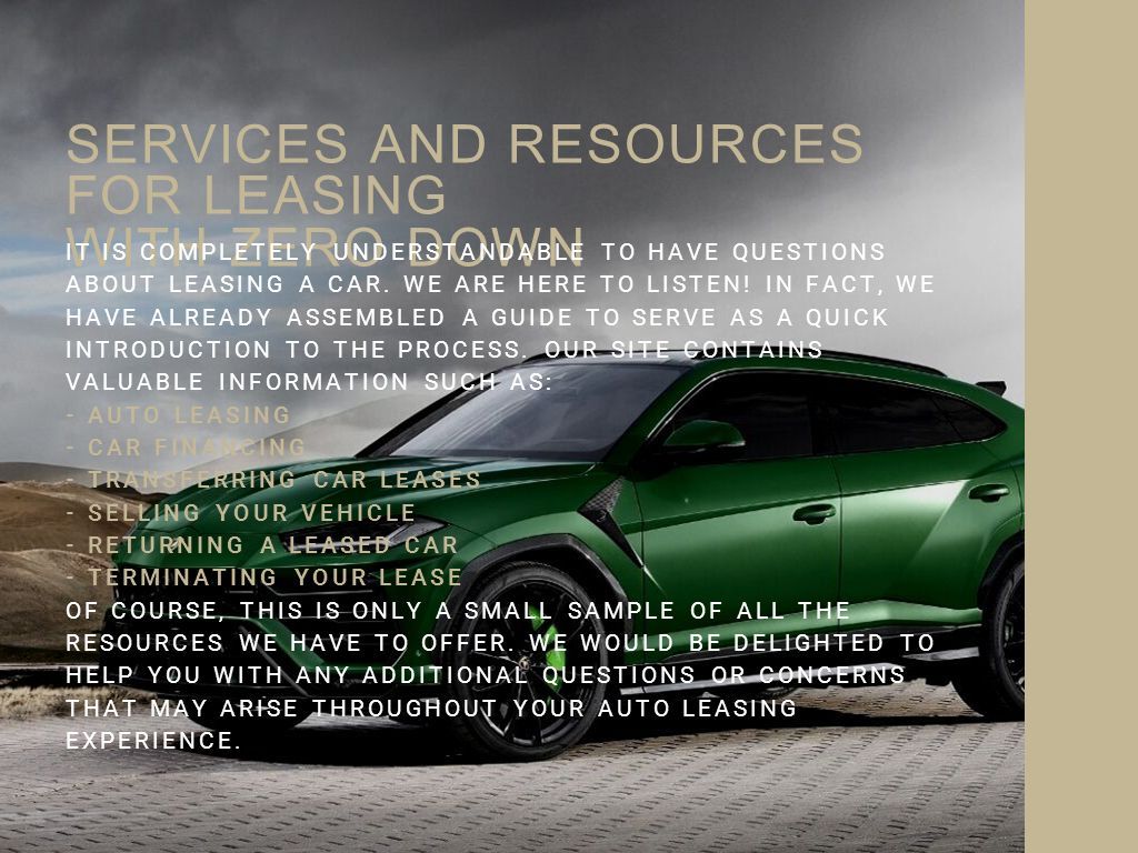 ZERO DOWN LEASE DEALS LEASE SPECIALS ppt download