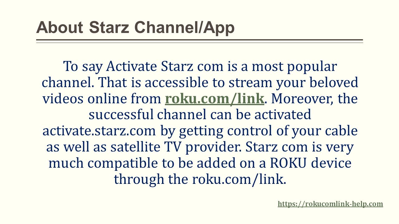How to activate starz channel on roku activate starz activate