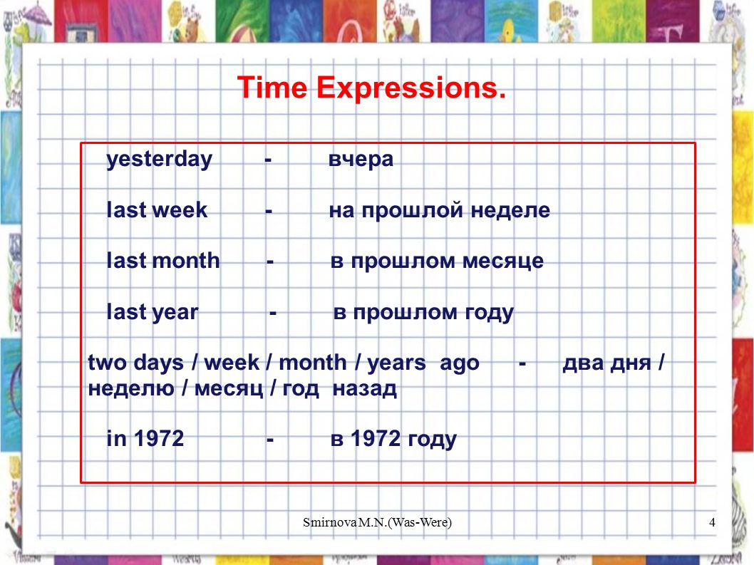 Time Expressions.