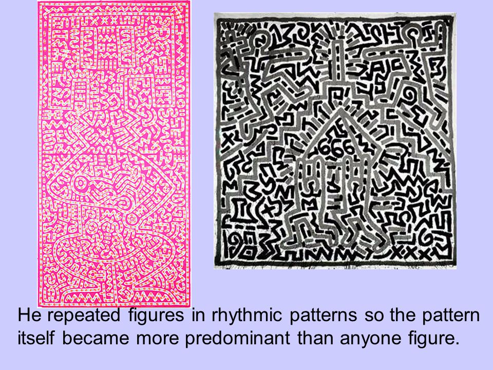 He repeated figures in rhythmic patterns so the pattern itself became more predominant than anyone figure.