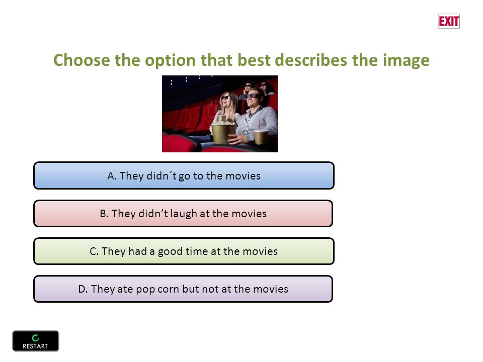 Choose the option that best describes the image A.