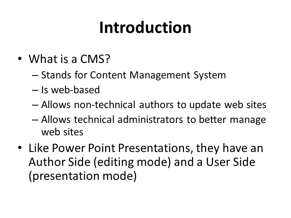 CMS Author Training An introduction to maintaining content in UH’s Content Management System. - ppt download - 웹