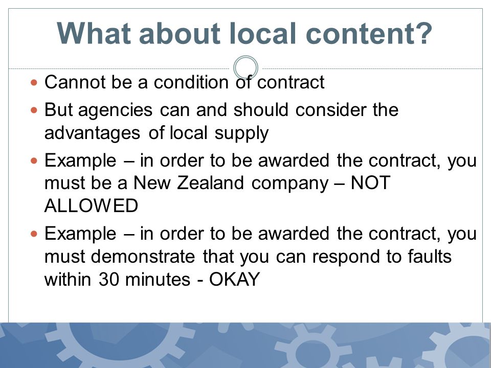 What about local content.