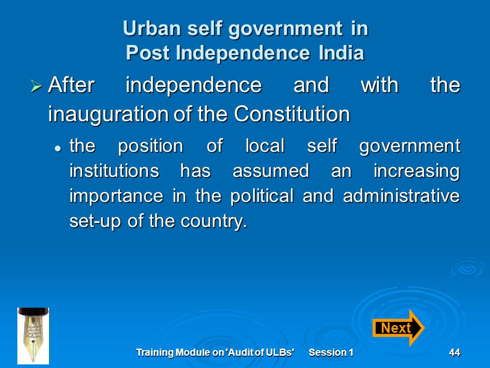 local self government institutions