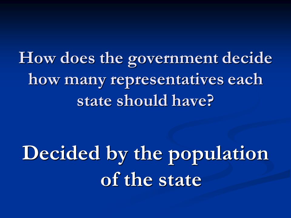 Decided by the population of the state
