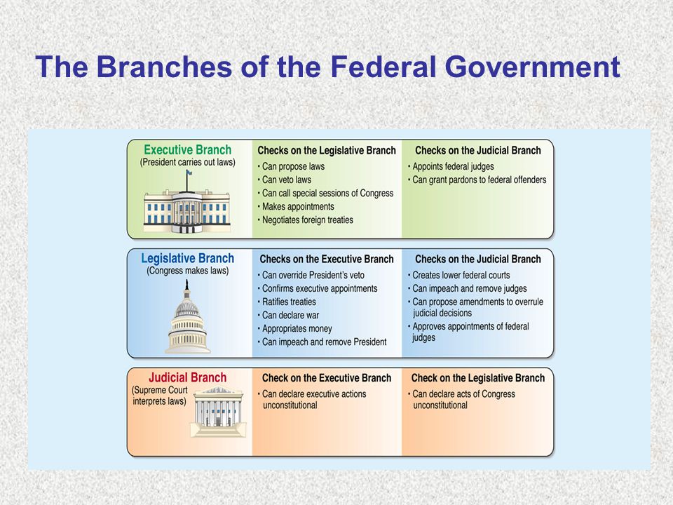 The Branches of the Federal Government