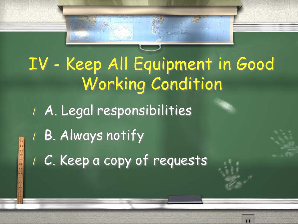 III - Keep Students Under Control / A. Have rules, roles, and expectations / B.