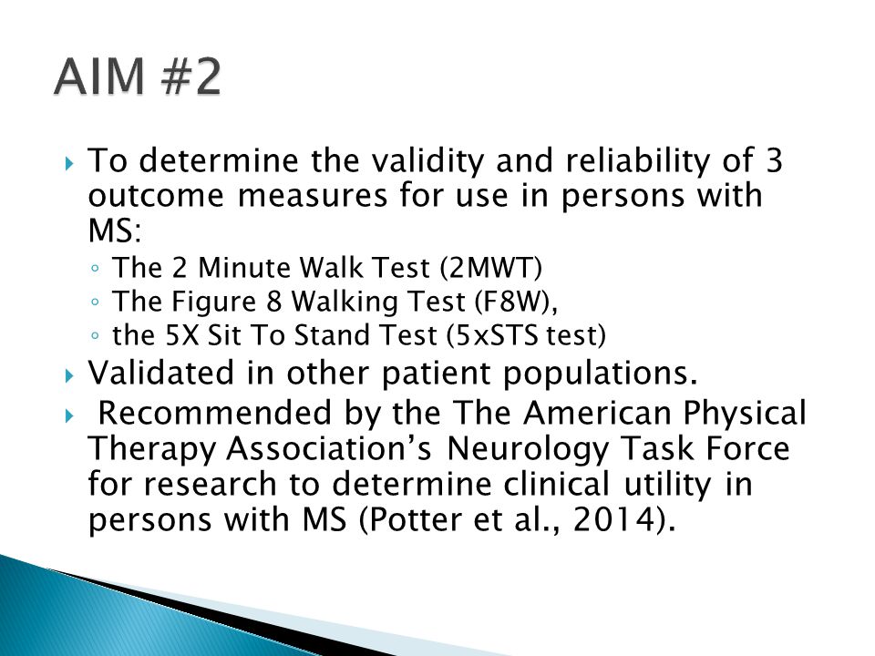 To Determine The Validity And Reliability Of 3 Outcome Measures For Use In Persons With To Determine The Validity And Reliability Of 3 Outcome Measures For Use In Persons With