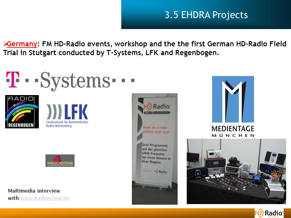 Andrea Sentinelli European HD Radio Alliance (EHDRA) General Director  Bucharest, Romania May 13th 2010 European HD Radio Alliance (EHDRA) - ppt  download