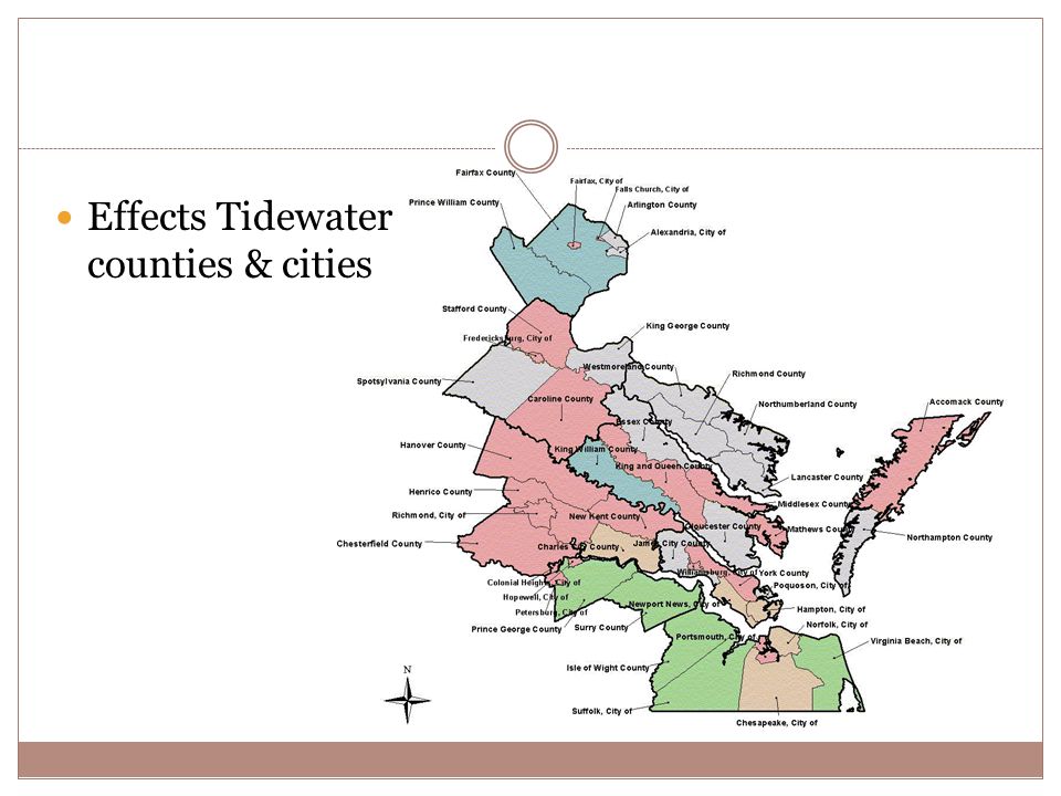 Effects Tidewater counties & cities