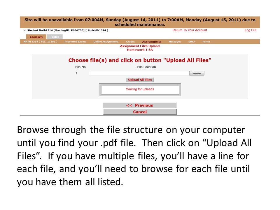 Browse through the file structure on your computer until you find your.pdf file.
