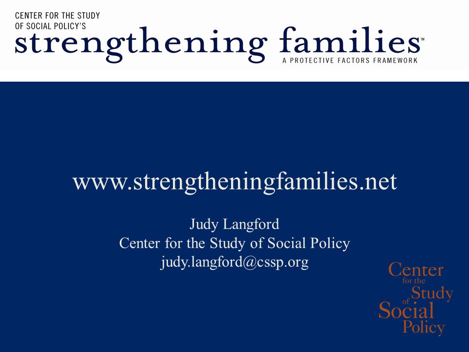 Judy Langford Center for the Study of Social Policy