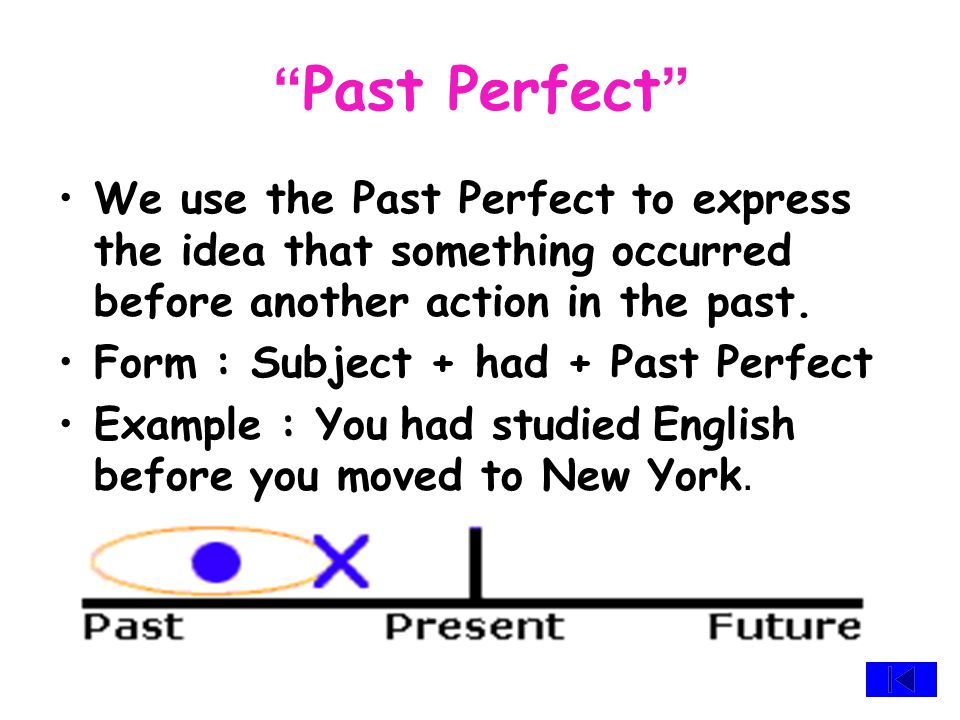 Present Perfect We often use the Present Perfect for past action that affect the present.