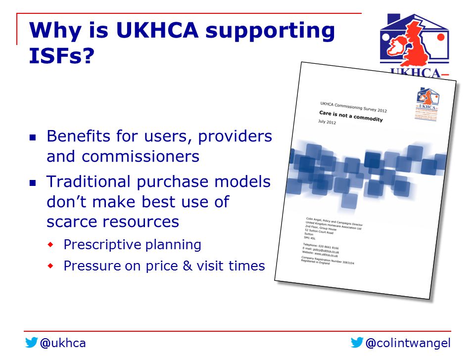 Why is UKHCA supporting ISFs.