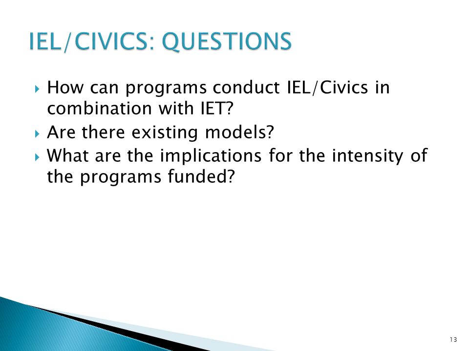  How can programs conduct IEL/Civics in combination with IET.