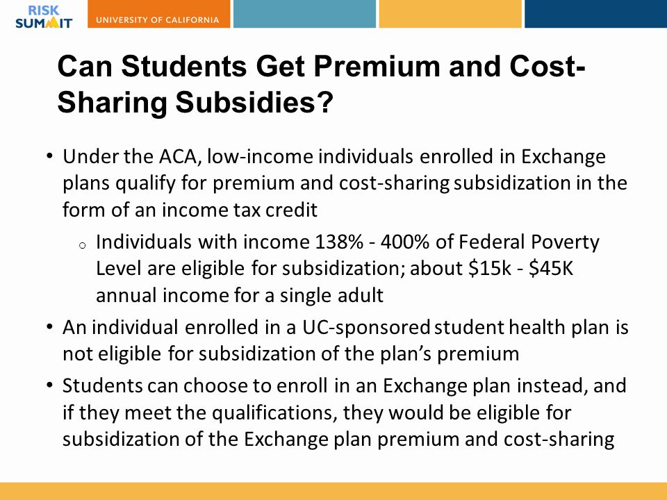Can Students Get Premium and Cost- Sharing Subsidies.