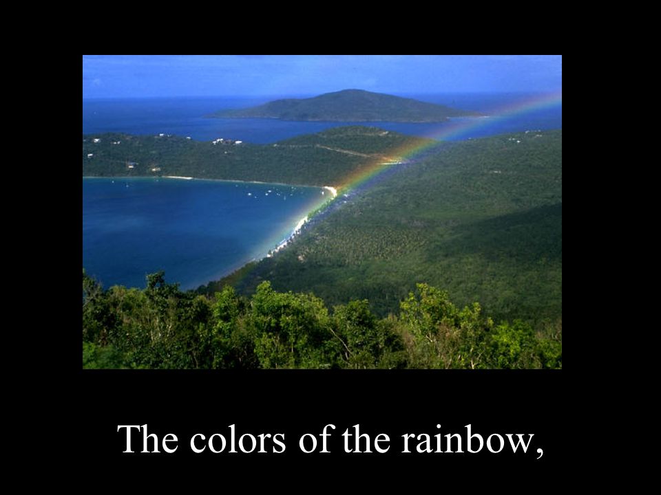 The colors of the rainbow,