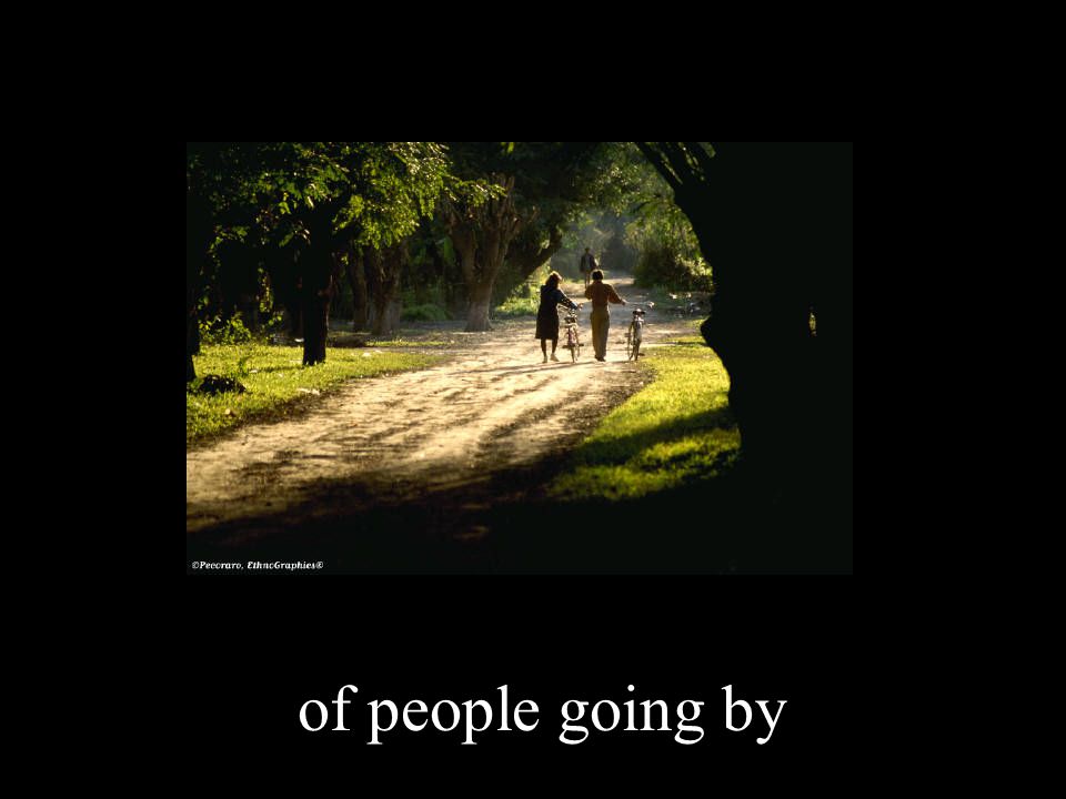of people going by