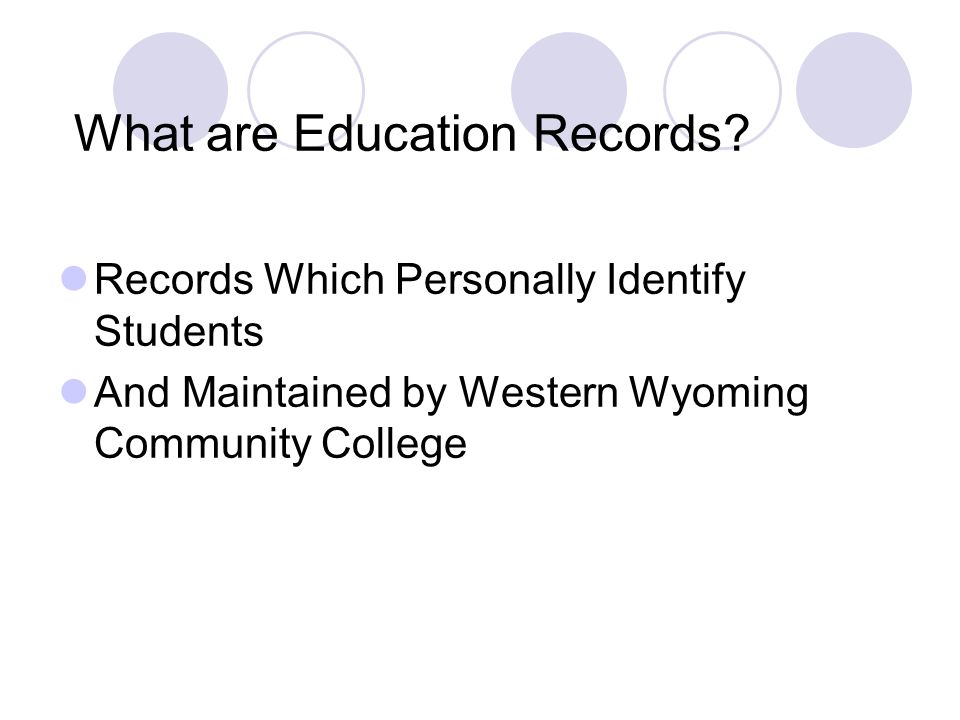 What are Education Records.