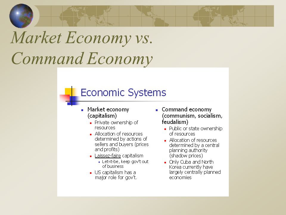 Market Economy vs. Command Economy