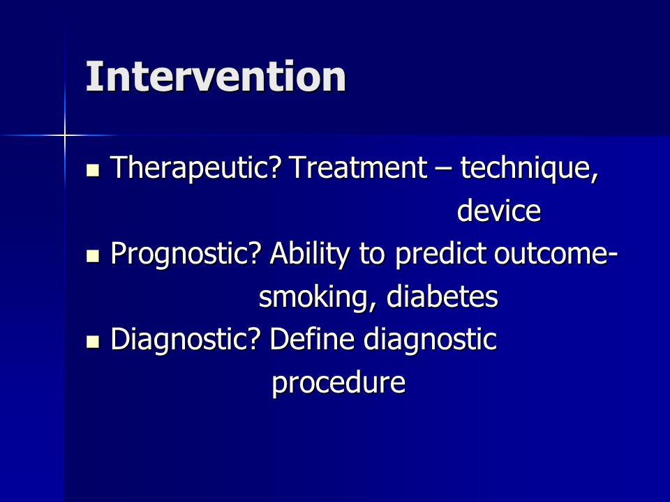 Intervention Therapeutic. Treatment – technique, Therapeutic.