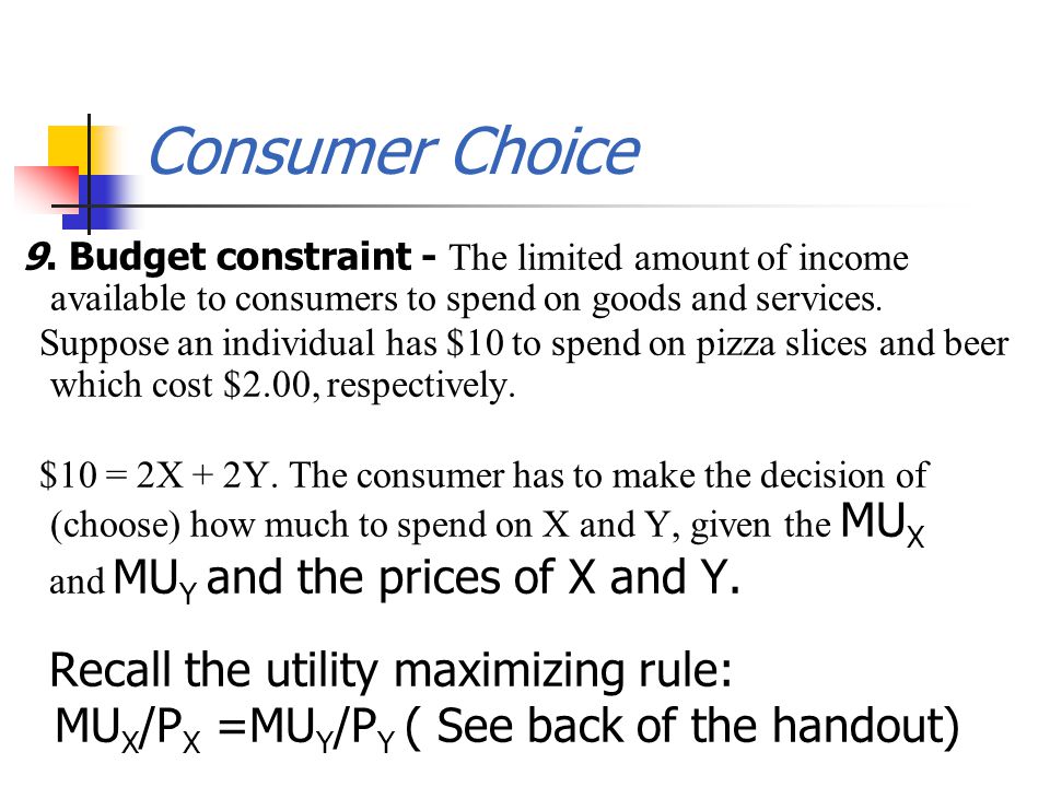 Consumer Choice 9.