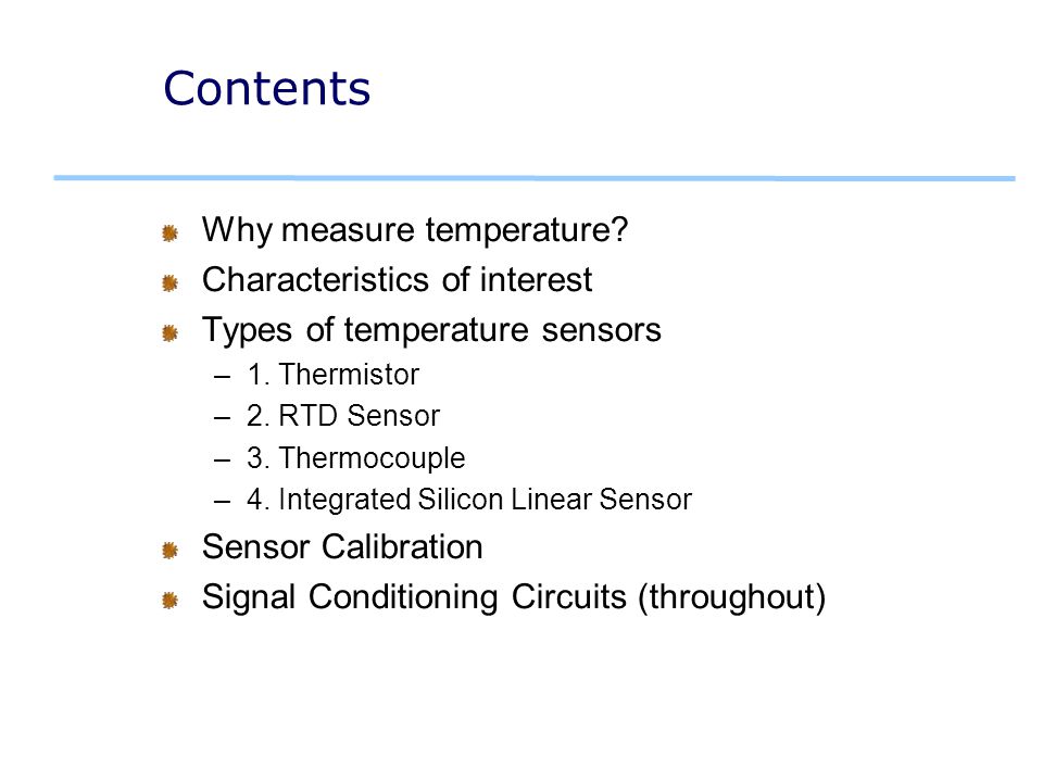 4 Types Of Temperature Sensors