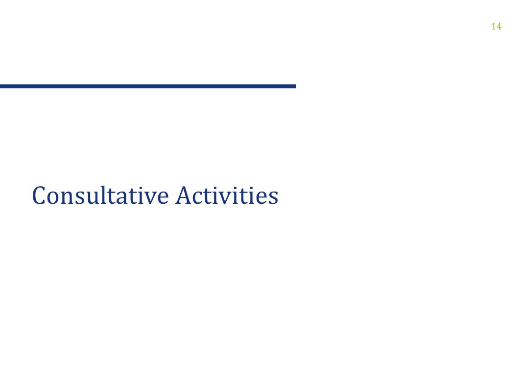 14 Consultative Activities