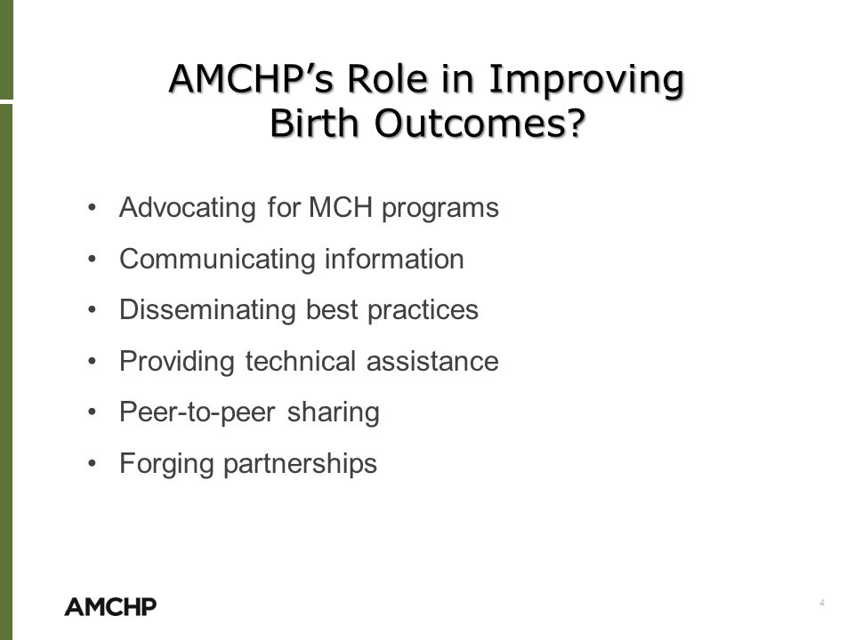 AMCHP’s Role in Improving Birth Outcomes.