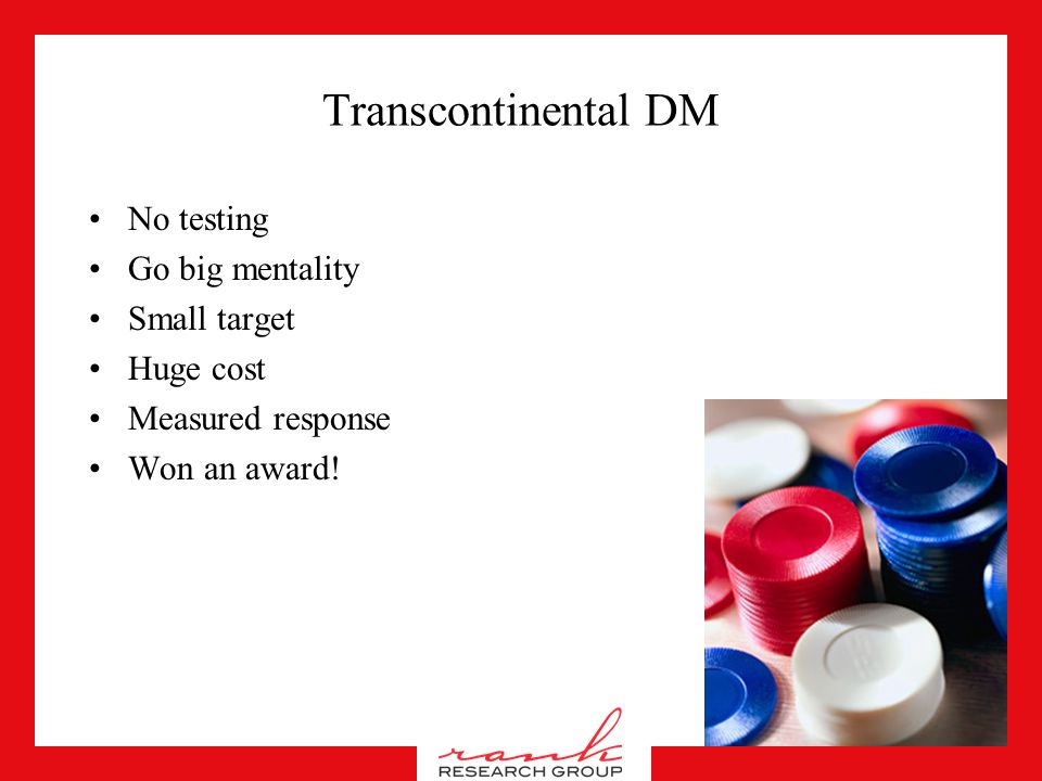 Transcontinental DM