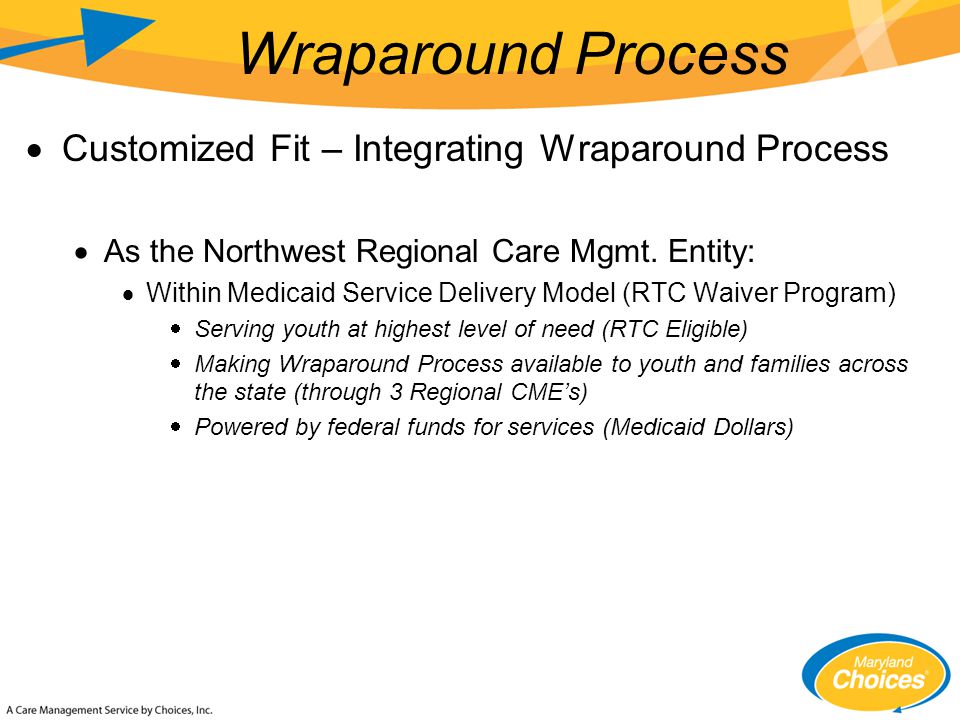  Customized Fit – Integrating Wraparound Process  As the Northwest Regional Care Mgmt.
