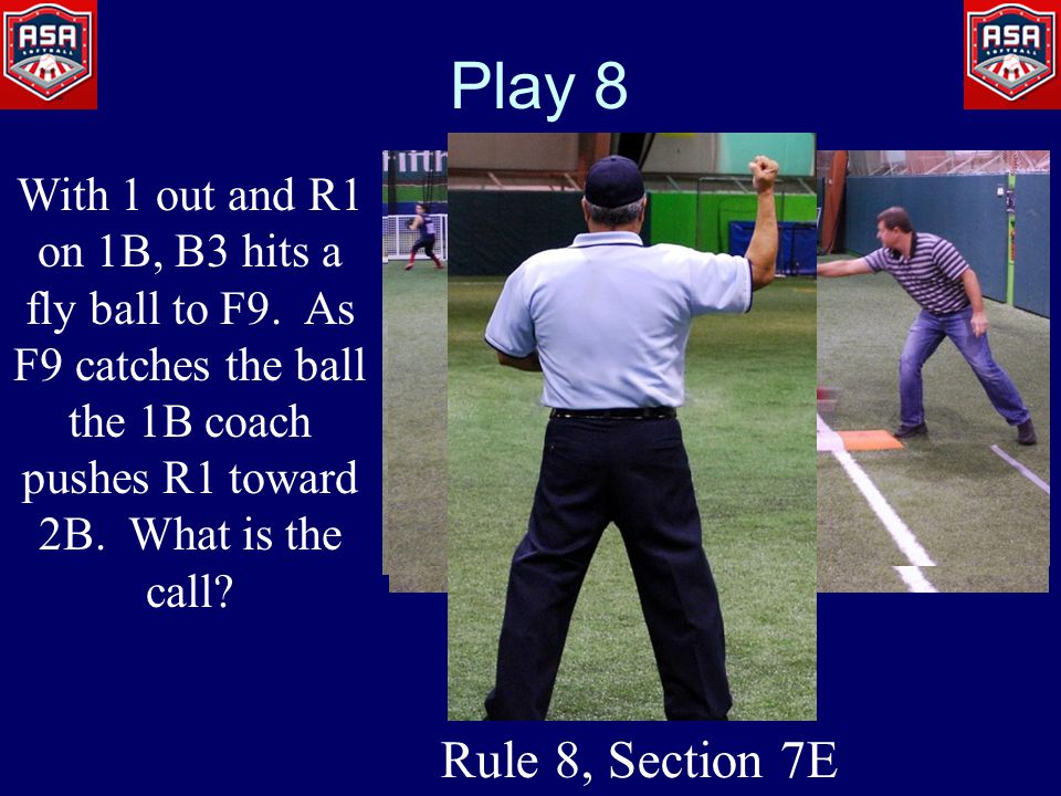 Play 8 With 1 out and R1 on 1B, B3 hits a fly ball to F9.