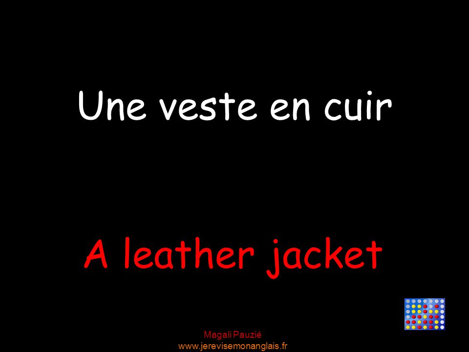Magali Pauzié   A leather jacket Une veste en cuir