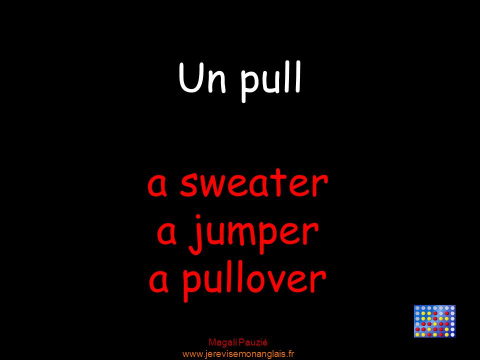 Magali Pauzié   a sweater a jumper a pullover Un pull