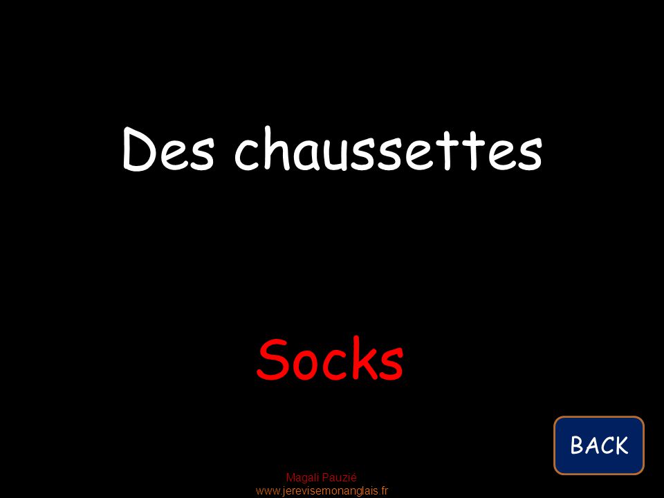 Magali Pauzié   Socks Des chaussettes BACK
