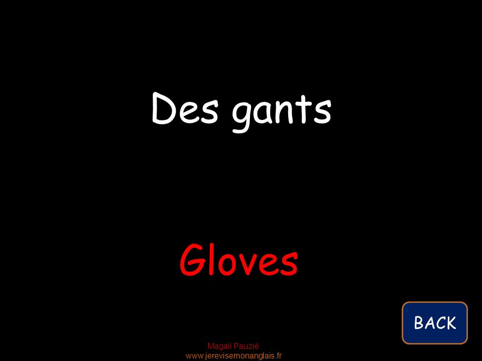 Magali Pauzié   Gloves Des gants BACK