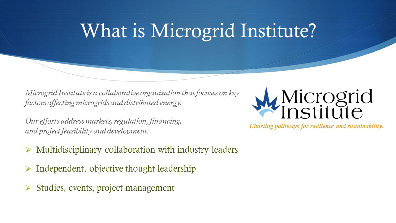 What is Microgrid Institute.