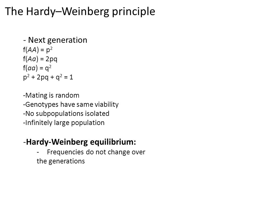 Population Genetics Population Group Of Individuals Of The Same