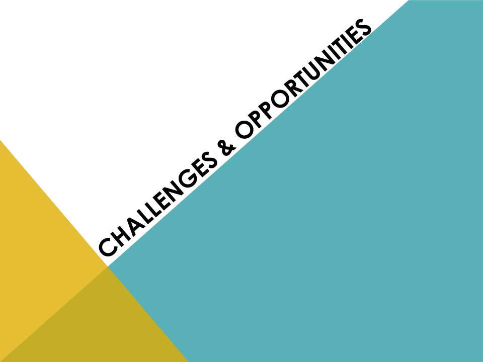 CHALLENGES & OPPORTUNITIES